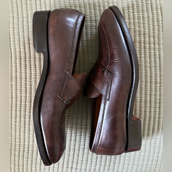 Bontoni Men’s Brown Leather Loafers (Size 9) - Picture 3 of 6